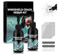 2Pcs Windshield Repair Kit, Windshield Chip Repair Kit for Car, Quick Fix for Chips & Cracks, Glass Crack Repair Liquid for Cracks, for Windscreens Windows Mirrors, All Crack Types Glass Repair Kit