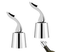 2Pcs Wine Bottle Stoppers,Reusable Stainless Steel Wine Bottle Plug with Silicone Bottle Sealer,Wine Saver Stoppers for Champagne, Wine, White Wine