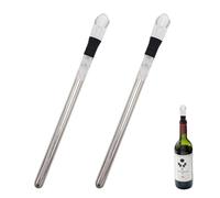2PCs Wine Chiller Stick, Wine Cooler Stick Wine Chiller Stick with Pourer Bottle Cooler Rod Stainless Steel Wine Bottle Cooler Stick for White and Red