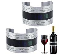 2Pcs Wine Thermometer, Stainless Steel LCD Digital Thermometer Sensor with Screen for Beer Red Wines, Milk Bottle for Wineries Real Time Monitoring Tools