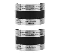 2PCS Wine Thermometer, Stainless Steel LCD Digital Thermometer Sensor with Screen,Quick and Accurate Reading for Red or White Wine Bottles/Beer Homebrewing/Champagne/Whisky Temperature Display