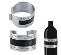 2Pcs Wines Bracelet Temperature Sensor, Wine Temperature Bracelet, LCD Thermometer for r Beer, Red Wines, Milk Bottle, Stainless Steel Wine Thermometer for Wineries Real Time Monitoring Tools