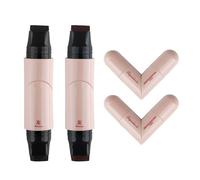 2pcs Winged Eyeliner Stamp Set, Rotating Eyeliner Stamp Pen for Quick Symmetrical Wings - L/R Labeled, Smudge-Proof, Long-Lasting, 2Pcs in Black & Brown, Perfect for Beginners & Makeup Enthusiasts