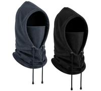2pcs Winter Fleece Balaclavas, 3-in-1 Unisex Soft & Warm Adjustable Hood | Snood With Hood, Cover Head Face Neck For Motorcycles, Bicycles, E-Vehicles, Outdoor Activities, Outdoor Workers, Commuters