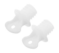 2Pcs Winter Hot Water Bottle Stopper Plug Replacement White | Plastic Reusable Stoppers, Threaded Mouth Fit, 3.8x2x2cm Compact Size, Smooth Surface for Bedtime Warming