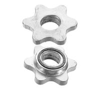 2pcs Winter Season Dumbbell Connecting Rod Barbell Collar Clamp Nut | Stainless Steel, Silver Finish, Fast Plate Swaps and Slippage Prevention for Spinlock Dumbbells and Rods