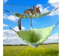 2PCS Winter Warm Bird Nest Bed Warm Parrot Cage Hammock Soft Funnel Design Bird Sleeping Bag Double-Sided Flannel Velvet Triangle Hammock for Four Seasons