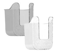 2Pcs Wipes Dispenser Wall Mount Wipes Container Adhesive Large Capacity Wipe Holder Heavy Duty Wipe Case Transparent Tissue Dispenser for Kitchen Bedroom Bathroom Clear & Grey..