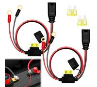 2Pcs Wire Harness Compatible with NOCO GC002 X-Connect(Black) | Trickle Charger Cables for NOCO GC002 X Connect M6 (1/4in) Eyelet Terminal Connector, for NOCO Motorcycle Cable