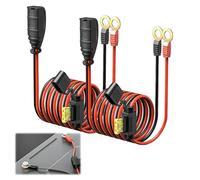 2PCS Wire Harness Compatible with NOCO GC002 X-Connect,SAE to O Ring Terminal Harness,Eyelet Terminal Connector M6 Connector,Battery Charger Leads Accessories Cables