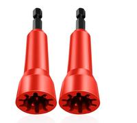 2Pcs Wire Twister Tool, Wire Twisting Spinner, Wire Nut Driver with 1/4" Chuck, Wire Connector Socket, Wire Cap Nut Twister for Wire and Man Drill (Red)