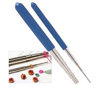2pcs Wire Wrapping Mandrels Bead Step Mandrel Working DIY Jump Ring Mandrel Metal Jewelry Forming Tool Jewelry Making Tool 10 Sizes, Blue