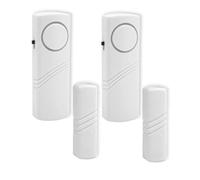 2PCS Wireless Door Window Alarm, 90dB Loud Burglar Alarm Magnetic Home Security Sensor Anti-Theft Alert for Home Office Hotel Shop Garage Shed Gate (White)