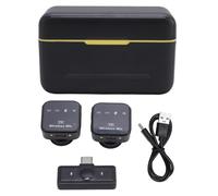 2Pcs Wireless Lavalier Microphone for Android with Charging Case Mini Clip Magnetic Microphones for USB C Video Recording Vlogging YouTube Interviews