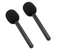 2Pcs Wireless Mic Holder Stand with Windshields Foams for Hollyland Lark M1 C1 150 SyncoG1 Movo, Wide Compatibility and High Reception Quality Microphone Handle Mount Adapter