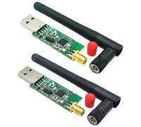 2Pcs Wireless Zigbee CC2531 Sniffer Bare Board Packet Protocol Analyzer Module with External Antenna USB Interface Dongle Capture Packet Module