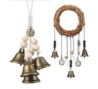 2Pcs Witch Bells Pendant, Witchcraft Supplies for Home, Gifts for Wiccans, Hanging Bells for Doors and Windows, Decorative Witchcraft Kit