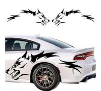 2Pcs Wolf Decals for Cars 51x20 Inch Car Stickers Decorative Stickers Self-Adhesive Decals for Vehicles