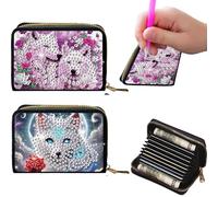 2pcs Wolf Pattern Fashion Card Holder Compact Purse