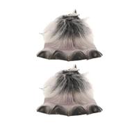 2pcs Wolf Paw Costume Shoe Covers for Halloween Party and Performances | Vinyl and Polyester, Matte Textured Finish, Easy, Non Slip Wear for Indoor or Outdoor Events