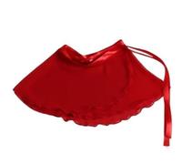 2pcs Women Ballet Skirt Cover Chiffon Wrap Dance For Practice For Women(Red,L)