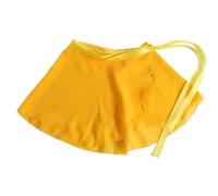2pcs Women Ballet Skirt Cover Chiffon Wrap Dance For Practice For Women(Yellow,XXL)
