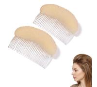 2PCS Women Sponge Foam Bump Up Hair Comb Bump It Up Volume Inserts Charming Beehive Hair Styler Clip Party Bun Maker Hair Base Styling Tool