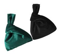 2pcs Women Velvet Wrist Handbag Knot Small Storage Pouch for Prom | Envelope Clutch Bag, Everyday Use, Lightweight Compact Design, Artistic Style, Women Wrist Pouch