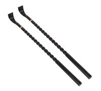 2pcs Wood Back Scratcher with Long Handle Ebony Claw Design for Adults | Compact Carry Manual Back Massage Tool with Natural Wood Grain and Beautiful Ebony Finish for Office and Travel Use