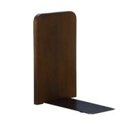 2Pcs Wood Bookend With Metal Base Wooden Desktop Bookends Book Organizer Office Ends Stand Holder Shelf Bookrack For Library, Office, Home(Color-7)