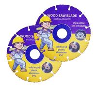 2PCS Wood Cutting Discs 115mm,Circular Saw Blades,Carbide Saw Blade,Carbides Multi Wheel Cutting Discs, Woods Cutting Disc for Angle Grinder,Wood,Plastic,Tire,Rubber,22.23mm/4.5inch Bore