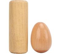 2PCS Wood Egg Shaker, Natural Hand Percussion Instrument Set, Non Angular Musical Shaker for Kids, Lightweight Latin Percussion with Smooth Finish for Rhythm Learning Fashion processing