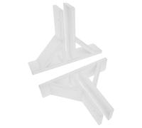 2pcs Wood Fence Base Bracket for Garden DIY Fences, Stable White | Post Support Holder, Anti Tipping Assembly, Safe Stand for Yard Projects and Small Fence Setups