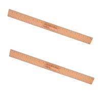 2pcs Wood Measuring Ruler for Teachers and Students with Dual Scale
