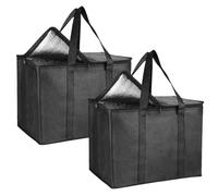 2PCS Wood Pellet Storage Containers 16x13x10" Waterproof Pellet Storage with Handle Capacious Portable Wood for Charcoal, Grill, Campping, Outdoor Containers for Grill Pe