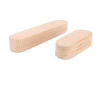 2Pcs Wood Tailor Clappers, 7in and 12in Double - Sided Grooved Sewing Clapper for Pressing Seams, Quilting and Hemming Tool with Comfort Grip for Home Sewing Enthusiasts