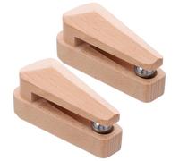 2pcs Wood Wall Hooks with Steel Ball, No-drill Blanket Clip for Quilts