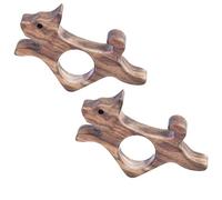 2pcs Wooden Book Page Holder, Dog Shape, Book Page Clip Holder, Thumb Reading Opener Holders, Portable Finger Bookmark, for Literary Reading Practical Books Accessories