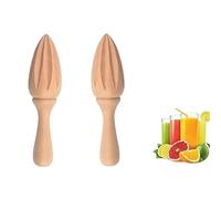 2Pcs Wooden Citrus Juicer - Handheld Manual Lemon/Orange Reamer | Portable Fruit Squeezer Tool for Home, Cafe and Bar,Kitchen Utensils, Bartender Accessories