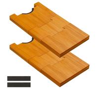 2pcs Wooden Couch Wall Spacer, 22.2x11.9x1.5cm Adjustable Solid Wood Sofa Back Wall Protector, 3-Section Interlocking Bed Frame Stopper Bumper Guards with 2 Sponge Pads