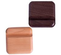 2pcs Wooden Desktop Phone Stand for Phone and Tablet, Simple Holder