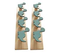 2pcs Wooden Dinosaur Wall Mounted Coat Hook for Nursery Decor | Classic Cartoon Style, Smooth Surface, Wall Space Optimisation, Gentle on Clothes, Study and Nursery Use