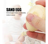 2PCs Wooden Egg Children Musical Toy Baby Supplies Comfortable Grip Tight Uniform Sound Infant Early Childhood Intelligence Development Safe Non-Toxic Solid Wood High Playability