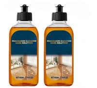 2pcs Wooden Floor Cleaner,Fragrance Cleaning Care Solution 5 In 1,Stubborn Stains Cleaner,Wood Floor Polish,Leaves A Brilliant Protective Shine,Cleans Effectively without Sealants,Ideal for Both