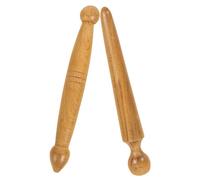 2pcs Wooden Foot Massage Sticks Thai Deep Tissue Body Small Muscle Manual Tools Natural Massage Roller Trigger Point Massager Therapy Pen for Foot Care and Relaxation