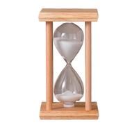 2pcs Wooden Four Pillar Hourglass Timer Creative Home Office Ornament 30 Minute Time Desktop(White)