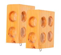 2pcs Wooden Friction Slider 6 Hole Solid Wood Mechanics Block