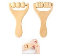 2PCS Wooden Hand Massage Roller, Wood Therapy Massage Tools, Wooden Massage Tool, for Fascia Cellulite Muscle & Abdomen Muscle Belly Relief Tool Ideal for Blood Circulation and Fatigue Reduction