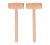 2Pcs Wooden Mallet Hammer with Handle, Woodworking Hammer Inset Joint Beechwood Tapping Tool Multi Purpose Wooden Mallet for DIY Carpentry Making Tool (S 35.43in Diameter)