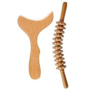2Pcs Wooden Massage Tools Body Sculpting Lymphatic Drainage Tools Wooden Massage Tool for Muscle Pain Relief Anti Cellulite Lymphatic Drainage Tool